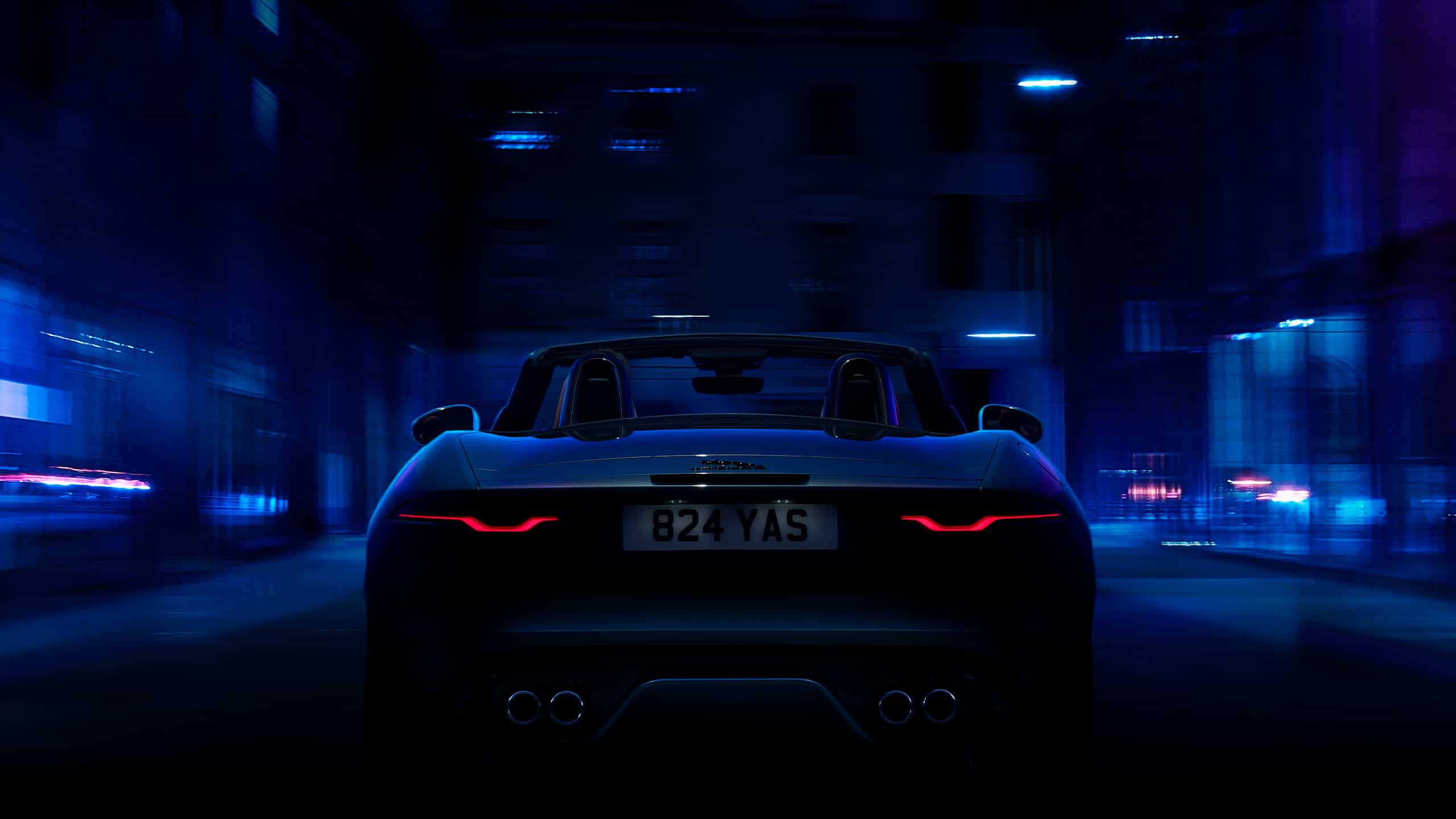 Rear view of Jaguar F-TYPE